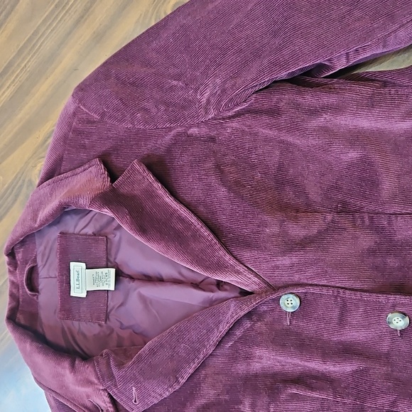 L.L. Bean Purple Corduroy Blazer with Notched Lapel - Picture 3 of 13